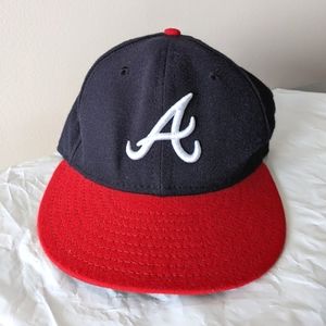 Atlanta Braves New Era Official Fitted Cap Hat Size 7 1/8